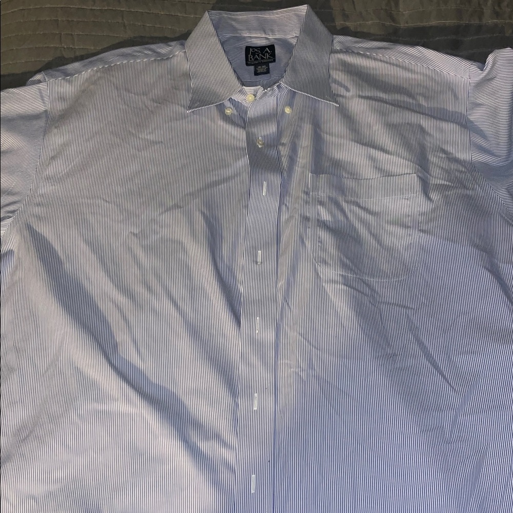 Jos. A. Bank Light Blue Pinstripe Dress Shirt